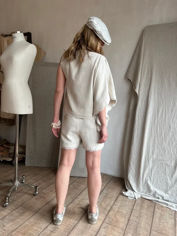 Топ July (Цвет Натуральный, Размер 42/XS, Состав 70% вискоза, 30% лён)