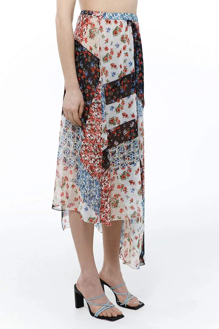 Юбка Maxi (Цвет Пэчворк, Размер 44/S, Состав 100% полиэстер)