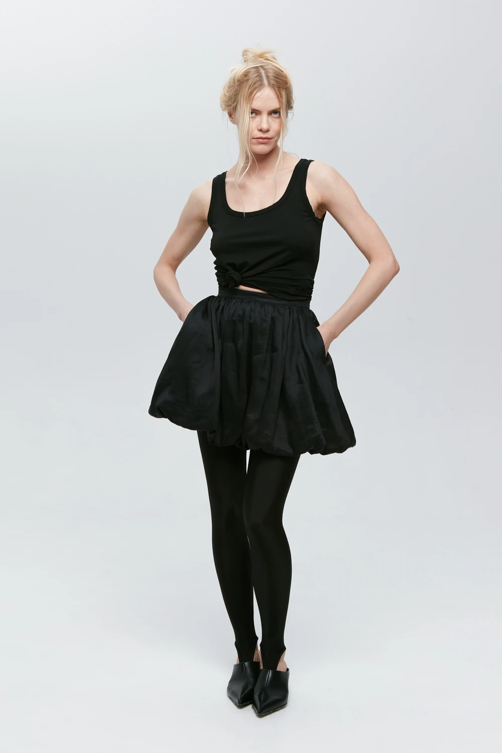 Юбка Anisiya (Цвет Чёрный, Размер 44/S, Состав 55% лён, 45% рами)