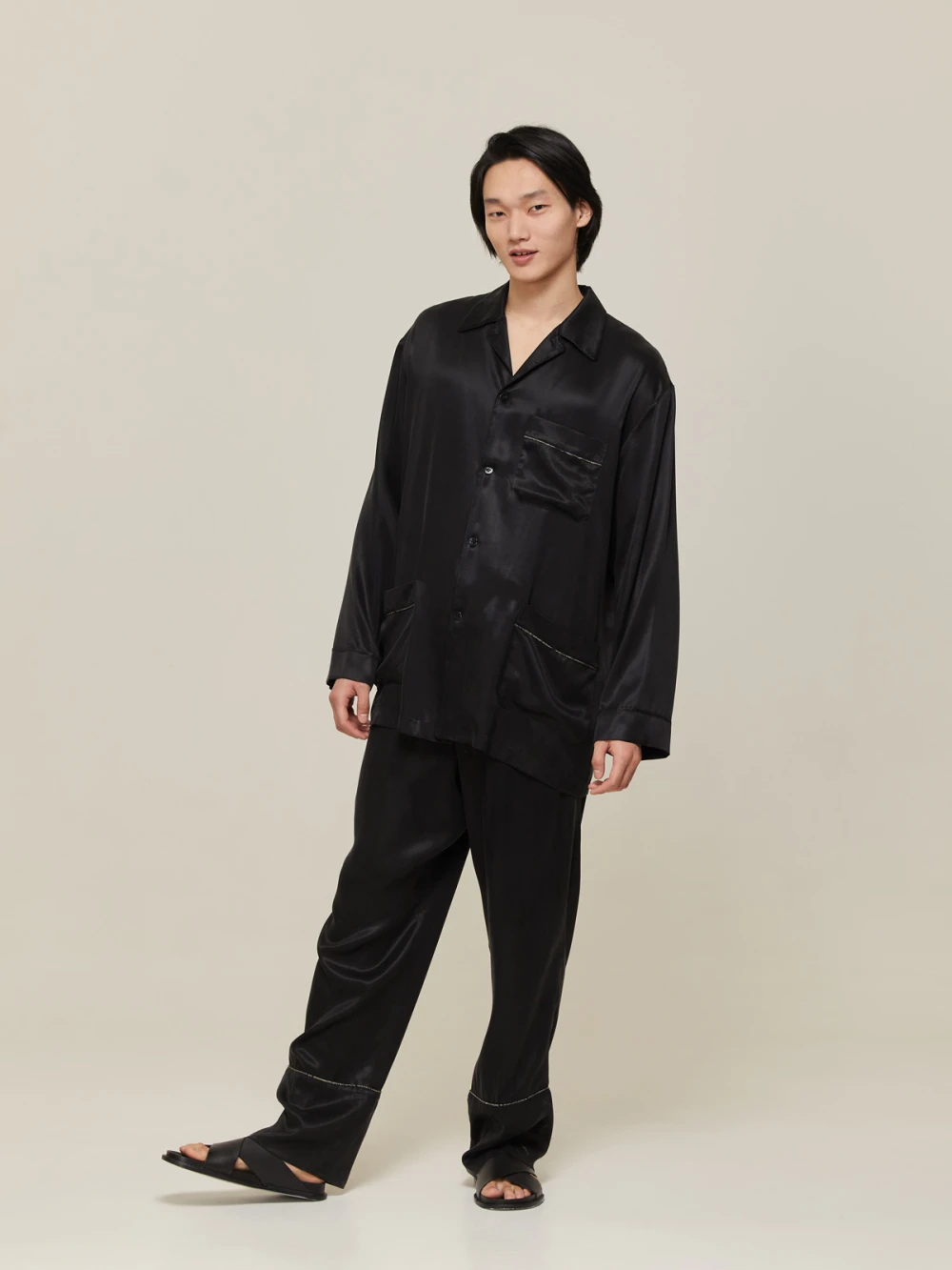 Пижама мужская Kolrig (Цвет Чёрный, Размер M, Состав 55% купро, 45% вискоза)