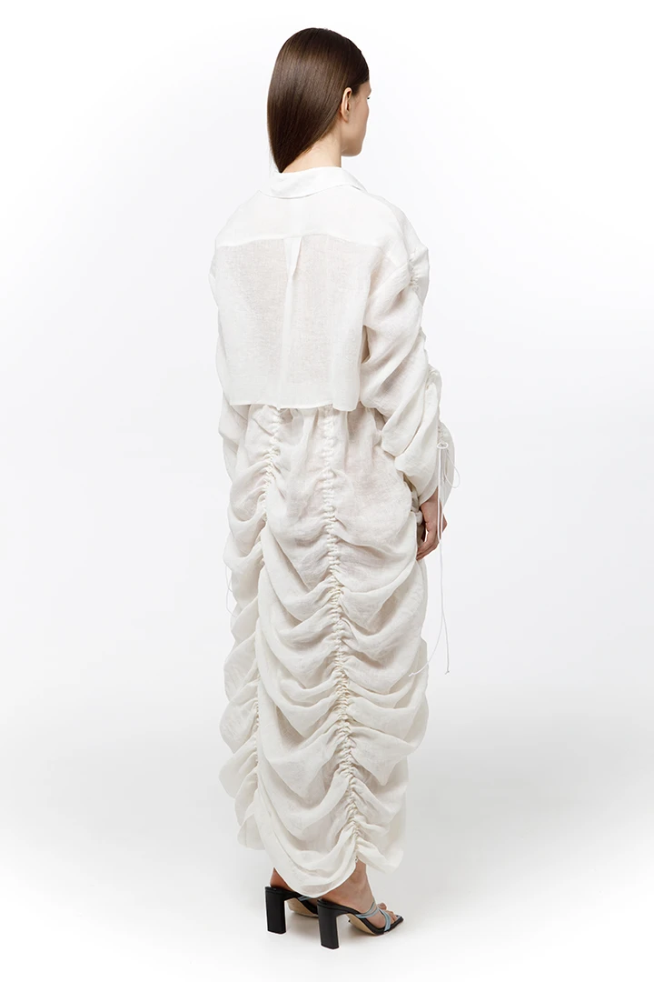 Рубашка Curtains (Цвет Белый, Размер 44/S, Состав 90% Лён,  10% Полиамид)