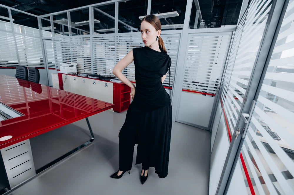 Юбка End of day (Цвет Чёрный, Размер 44/S, Состав 63% Полиэстер ,27% Вискоза ,7% хлопок ,3% Эластан)