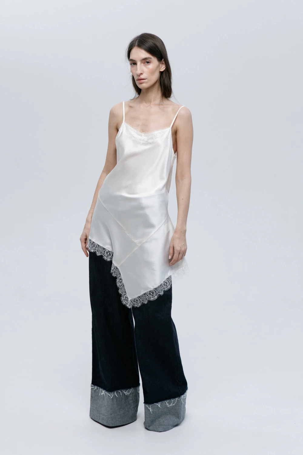 Топ Lace Vinsa (Цвет Молочный, Размер 44/S, Состав 96% Шёлк, 4% Эластан)