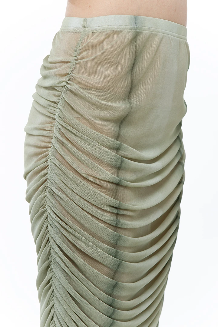 Юбка Divine 2 (Цвет Зелёный в полоску, Размер 44/S, Состав 100% полиэстер)