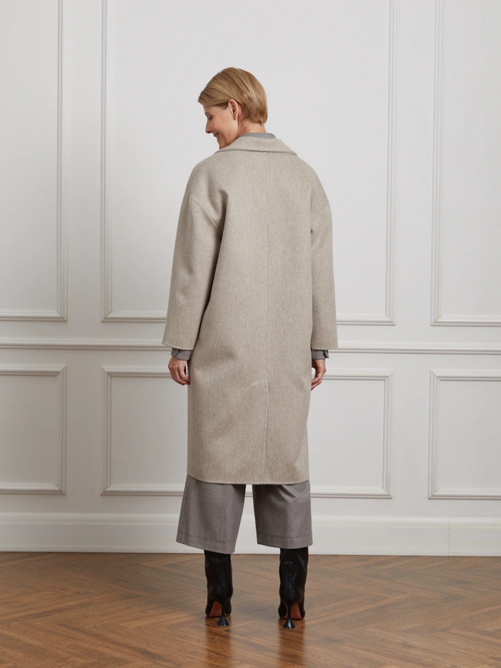 Пальто Lumba (Цвет Бежевый/Молочный, Размер S, Состав 90% шерсть, 10% кашемир)