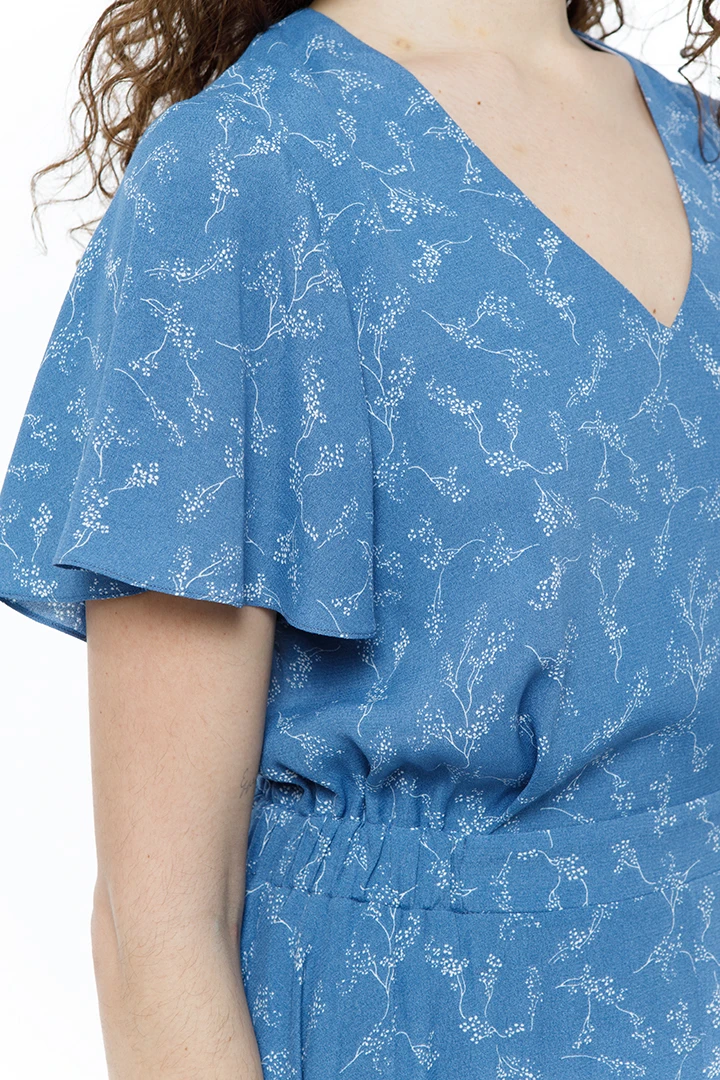 Платье Nymph (Цвет Голубой в цветок, Размер 44/S, Состав 100% вискоза)