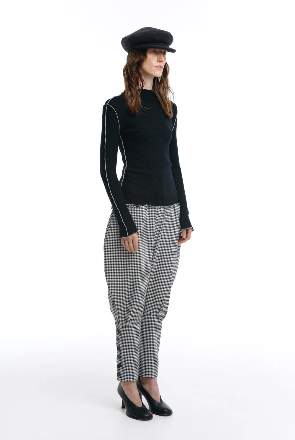 Брюки Nepman (Цвет Чёрно-сине-белая клетка, Размер 44/S, Состав 69% полиэстер, 29% вискоза, 2% эластан)