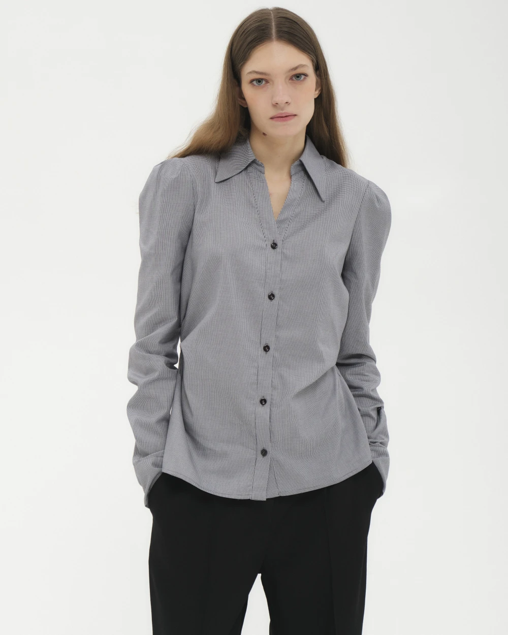 Рубашка Pitti (Цвет Чёрно-белый, Размер S, Состав 100% хлопок)