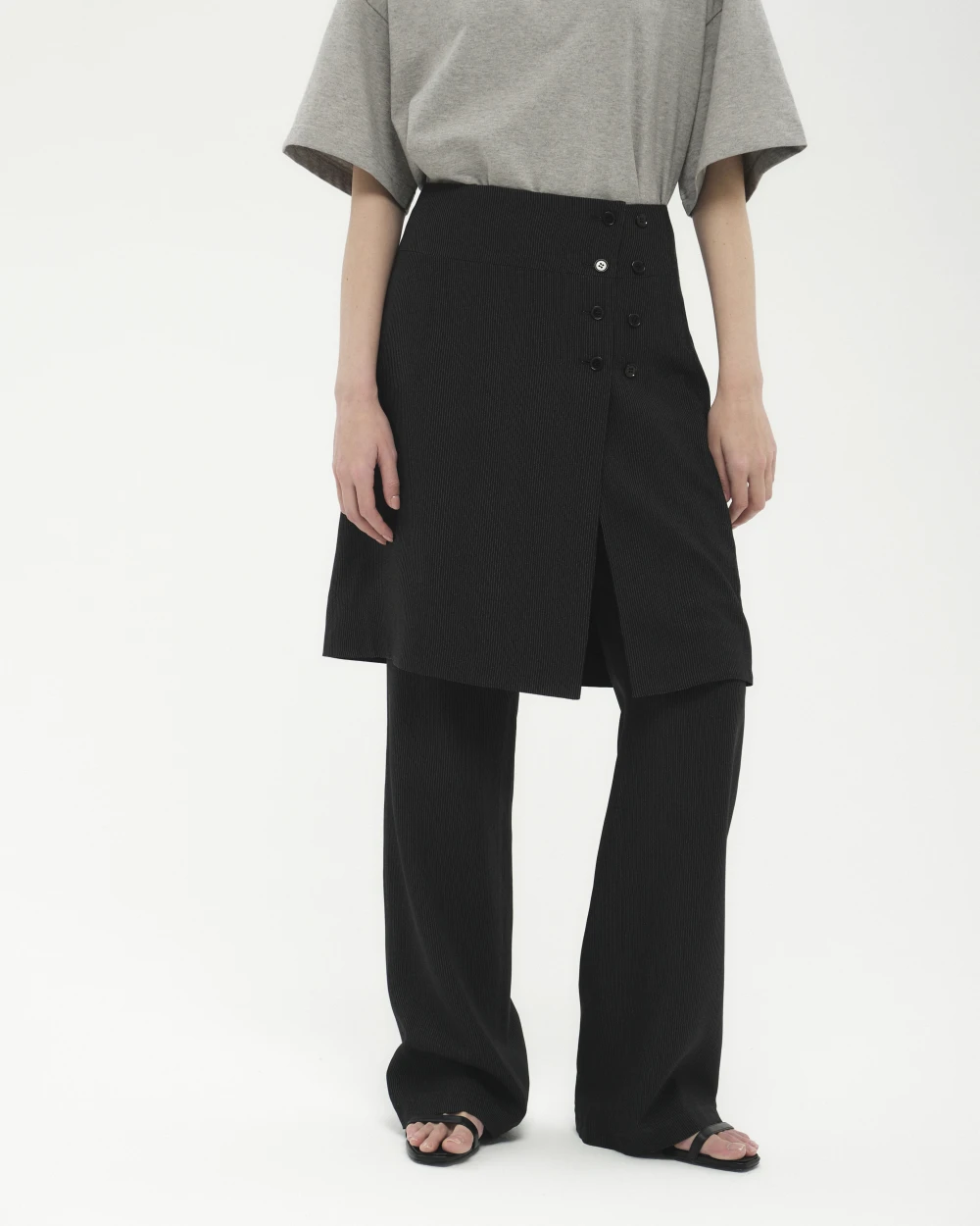 Юбка Amber (Цвет Чёрный в полоску, Размер 44/S)