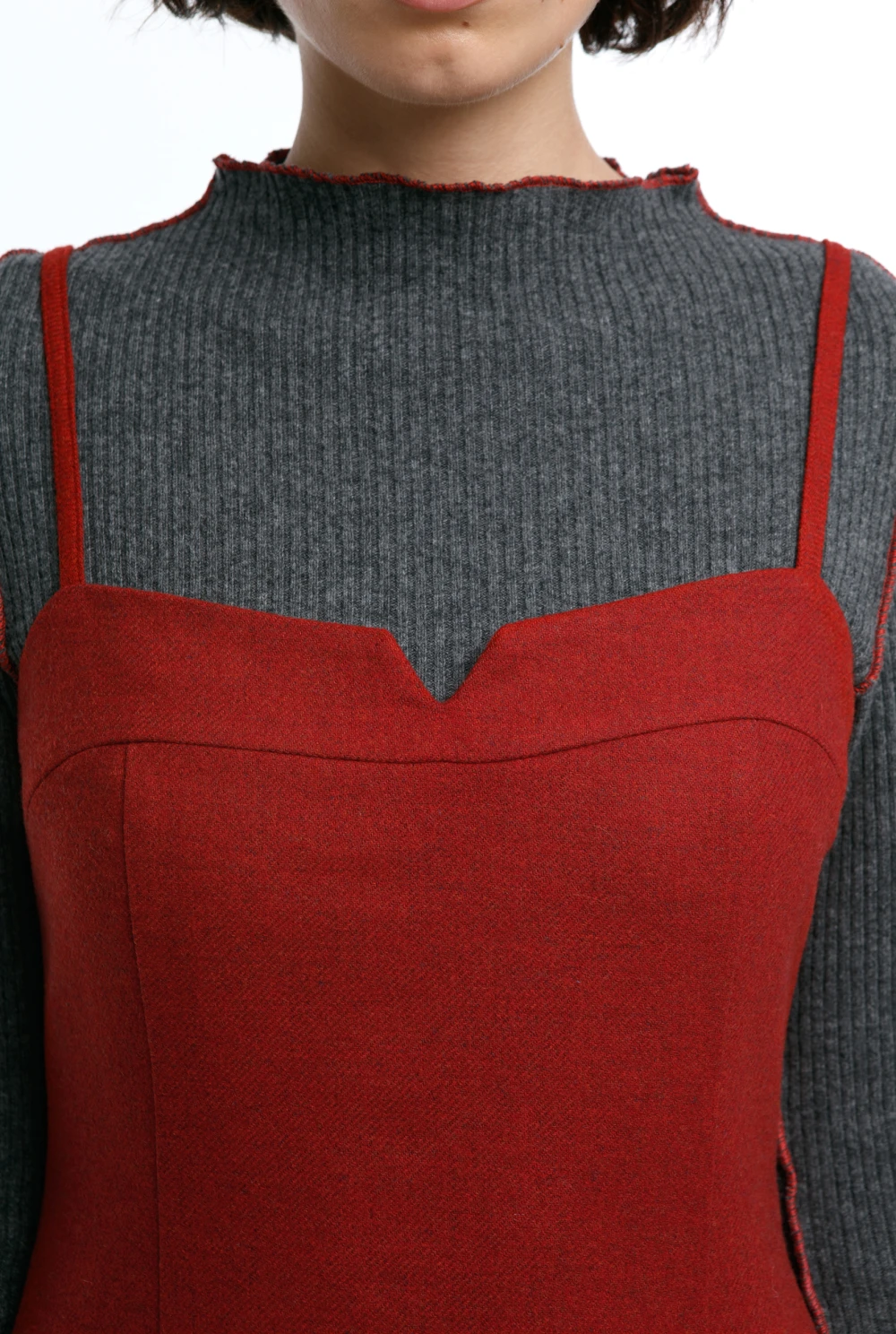 Платье Frock (Цвет Красный, Размер 44/S, Состав 80% шерсть, 20% полиамид)