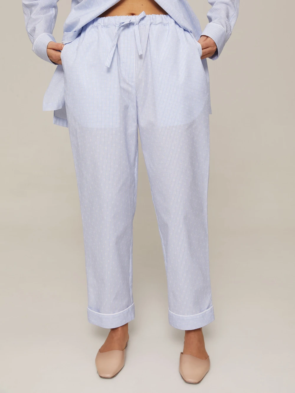 Костюм Aysha (Цвет Голубой в клетку, Размер S, Состав 100% хлопок)