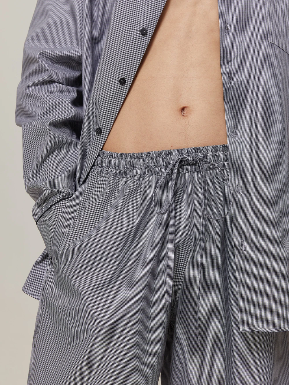 Пижама мужская Aries (Цвет Чёрно-белый в клетку, Размер L, Состав 100% хлопок)