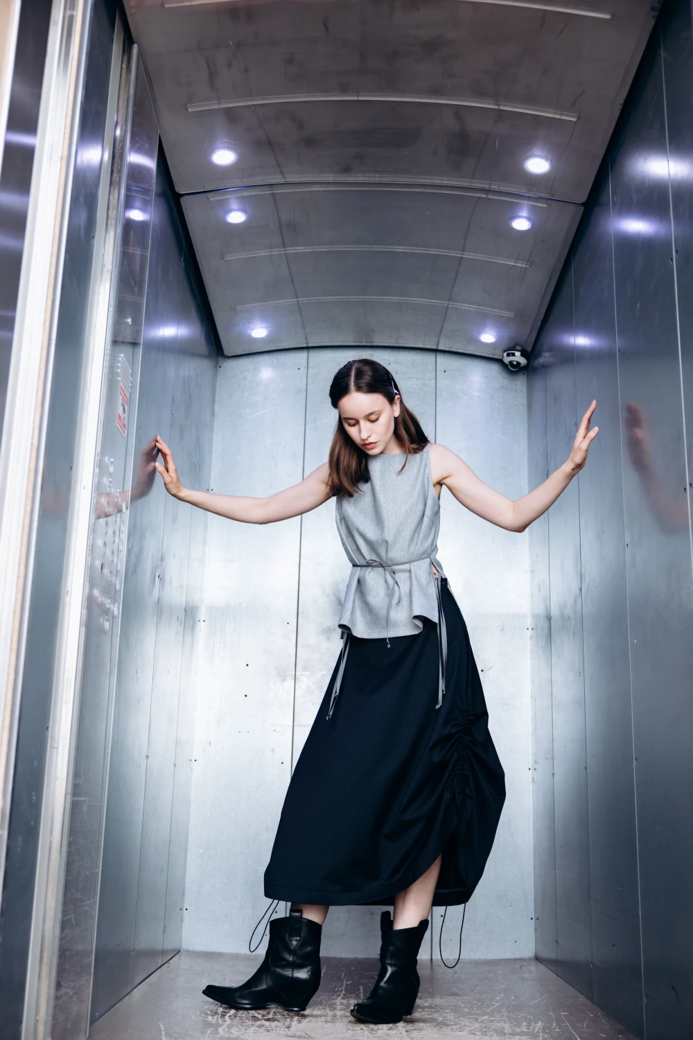 Юбка Vacation soon (Цвет Синий в полоску, Размер 44/S, Состав 94% Шерсть , 6% Полиэстер)