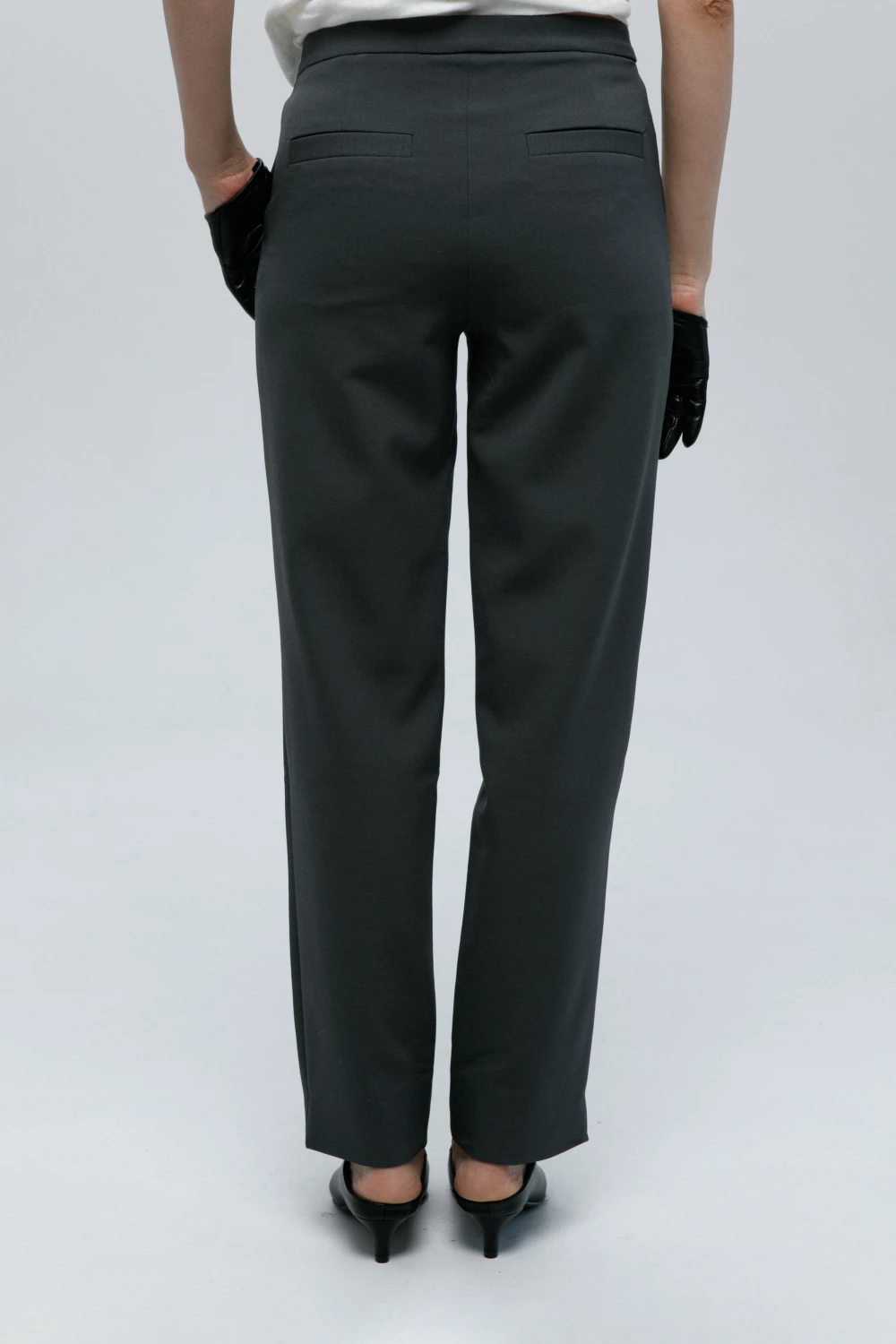 Брюки Nicoli (Цвет Тёмно-серый, Размер 44/S, Состав 75% Полиэстер, 18% Вискоза, 7% Эластан)