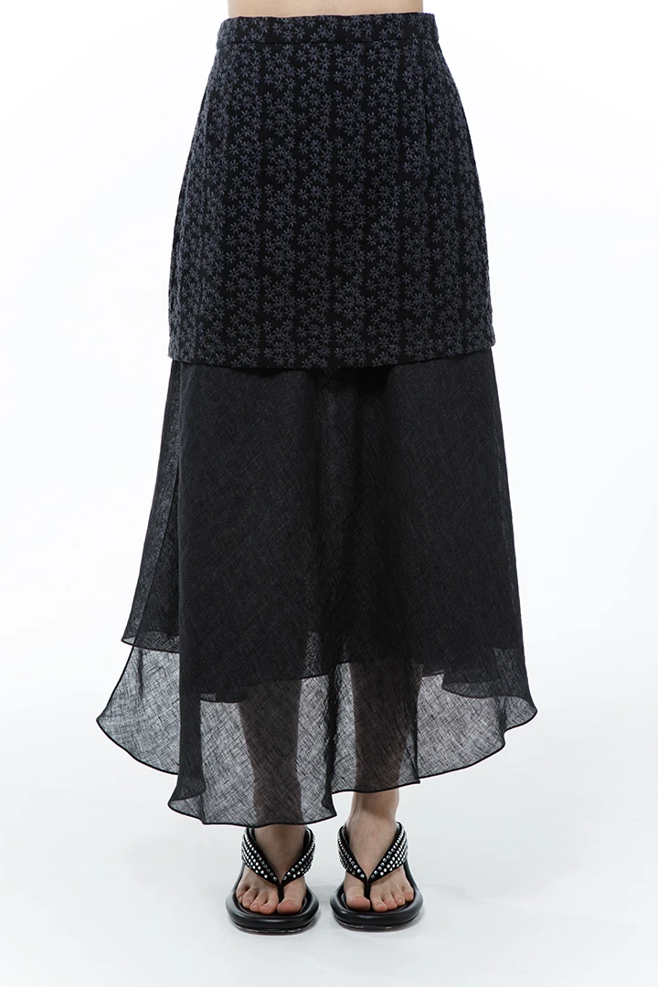 Юбка End of winter ( Цвет Чёрно-серый )