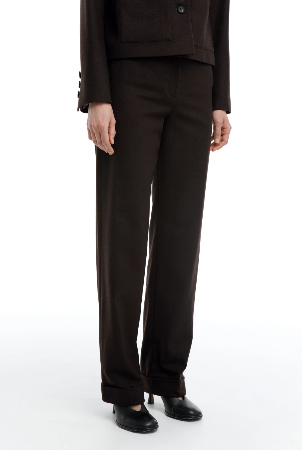 Брюки Tales (Цвет Горький шоколад, Размер 44/S, Состав 58% шерсть, 30% Полиэстер, 12% Полиамид)