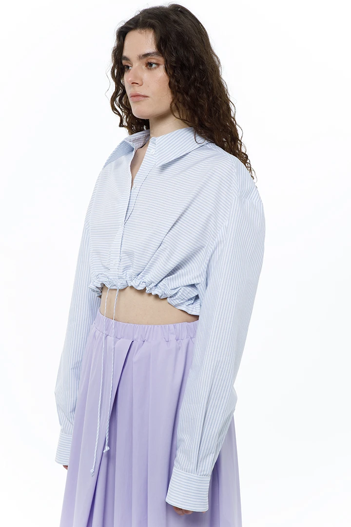 Рубашка Cut ( Цвет Бело-голубая полоска )