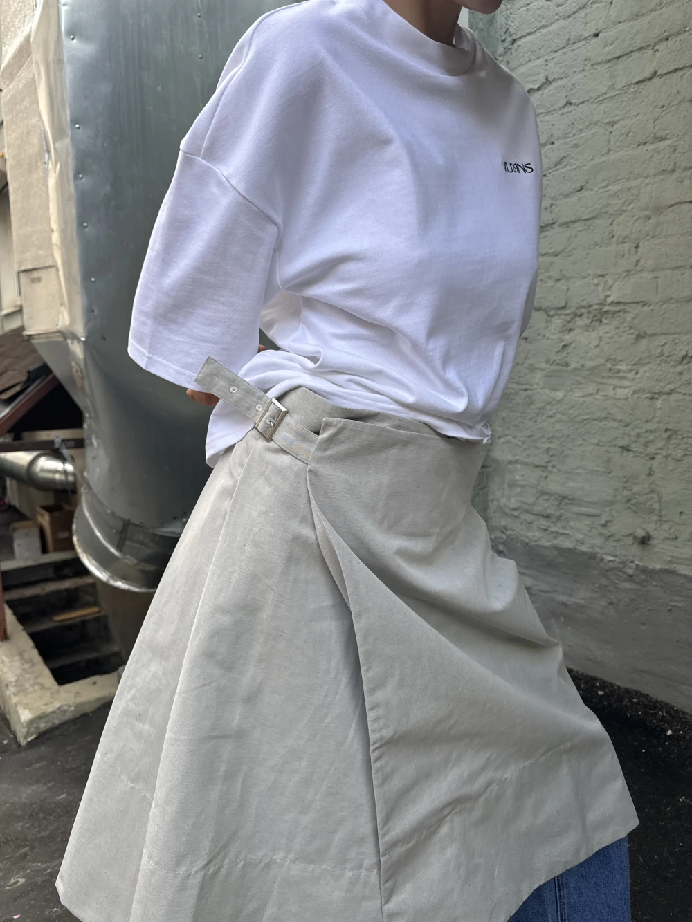 Юбка Moreen (Цвет Фактура Серый, Размер 44/S, Состав 100% хлопок)