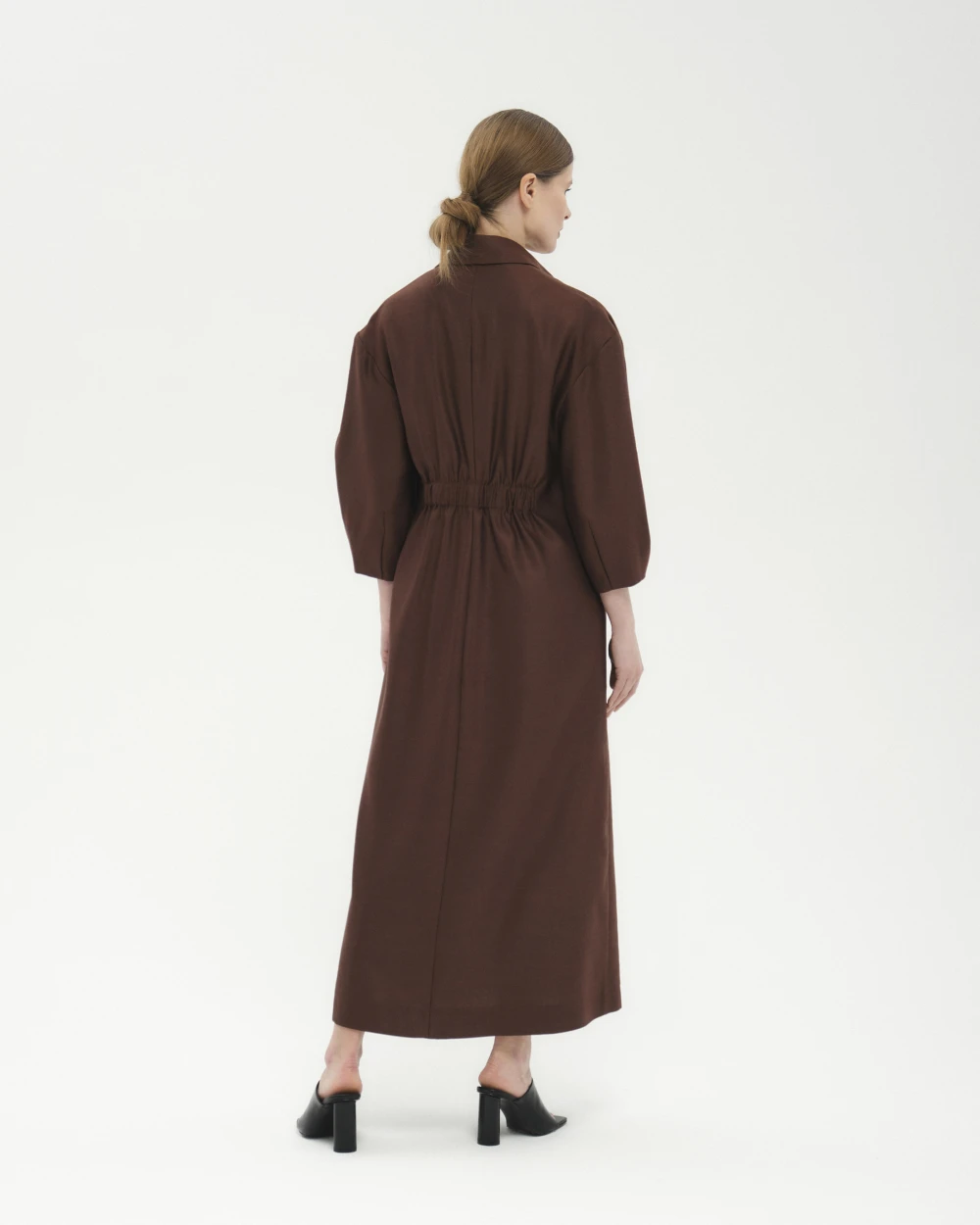 Платье Helen (Цвет Терракот, Размер 44/S, Состав 55% лён, 38% шерсть, 7% шёлк)