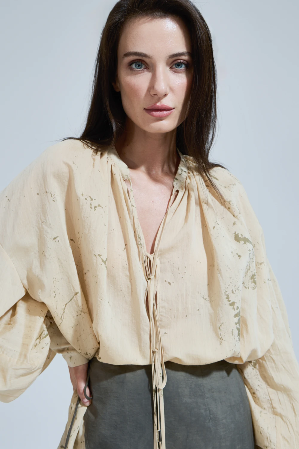 Блуза Carribean ( Цвет Бежевый в пятнах )