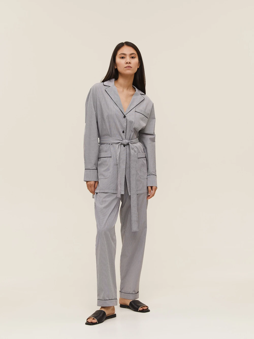 Костюм Aysha (Цвет Чёрно-белый в клетку, Размер S, Состав 100% хлопок)