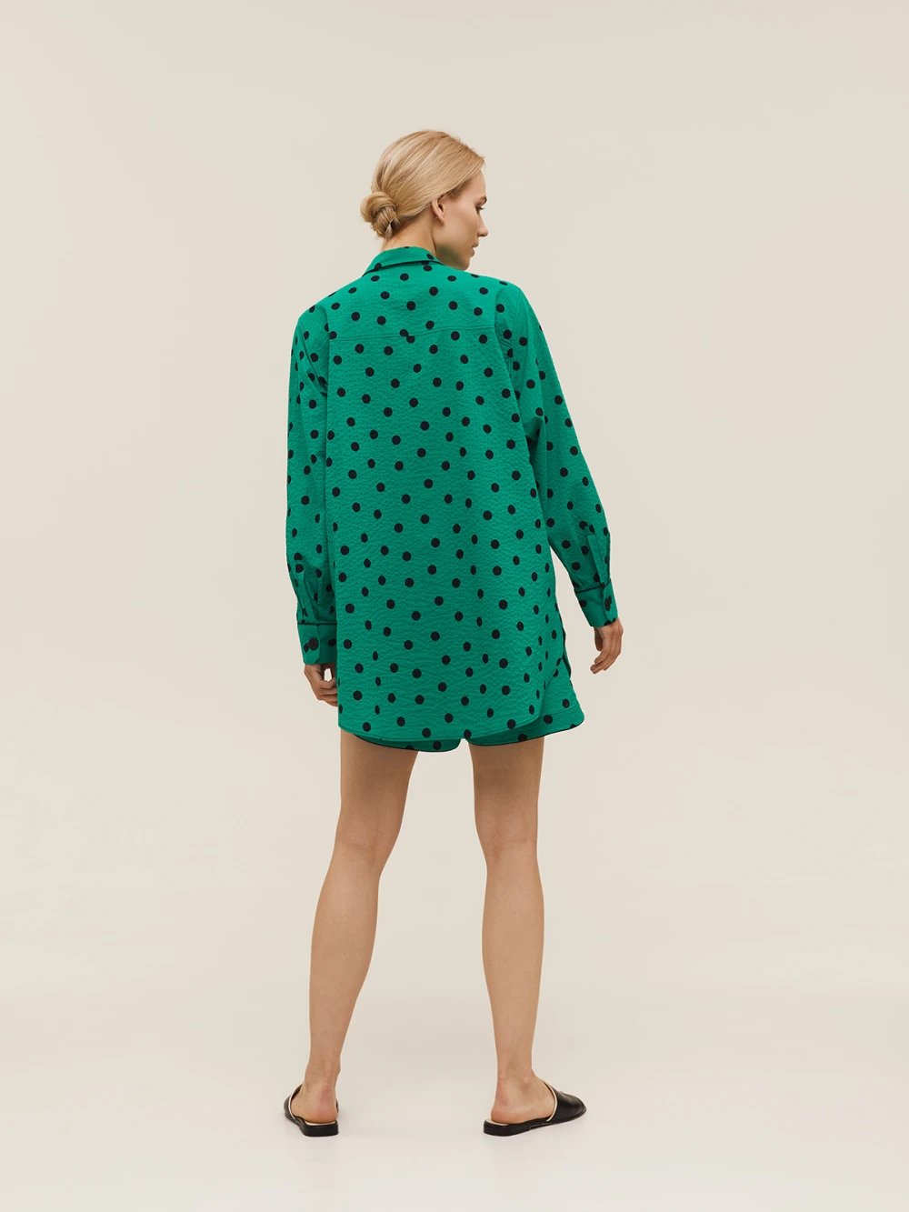 Костюм Atra (Цвет Зеленый в горох, Размер S, Состав 100% хлопок)