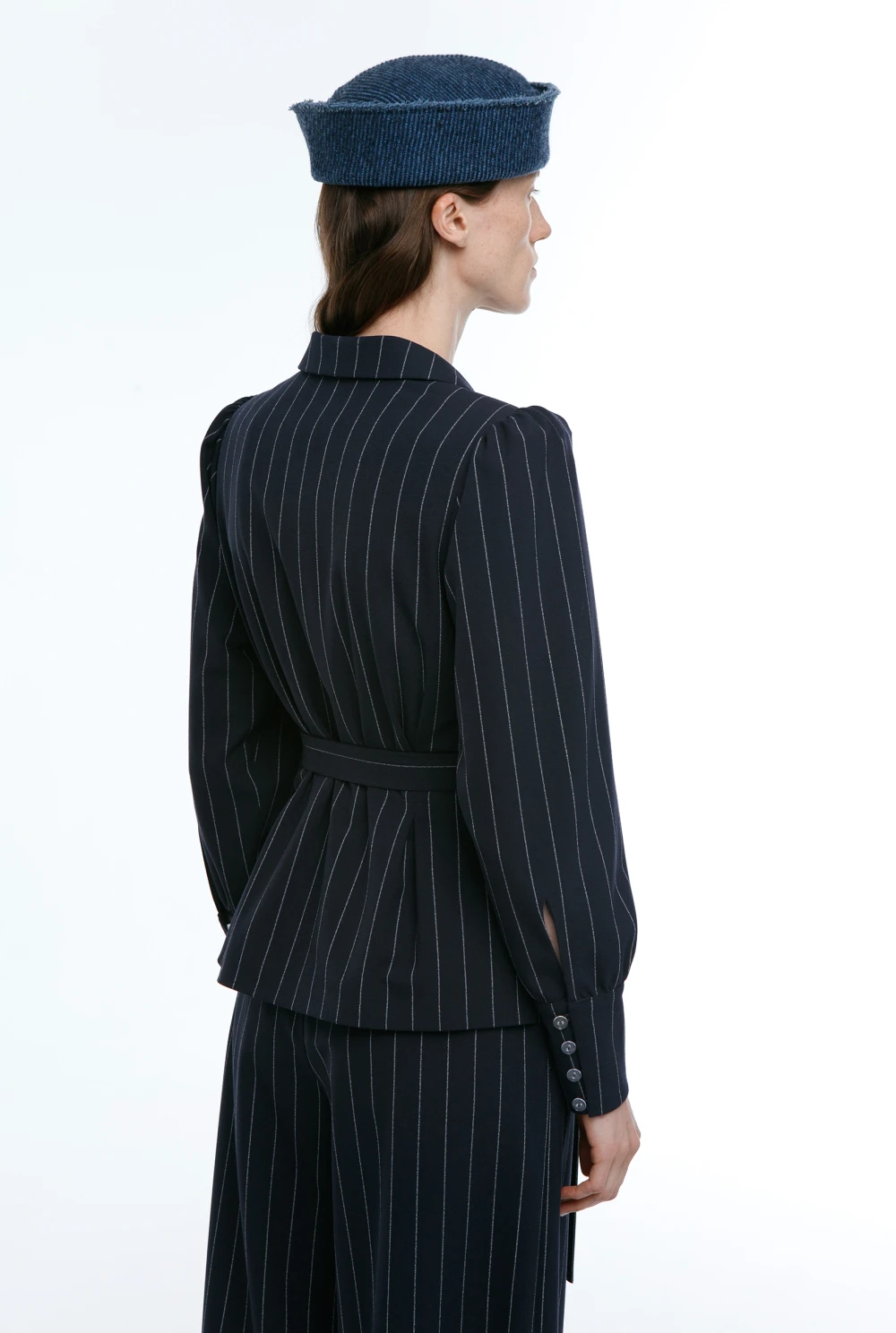 Жакет Highbland (Цвет Синий в полоску, Размер 44/S, Состав 67% Полиэстер, 29% Вискоза, 4% Эластан)