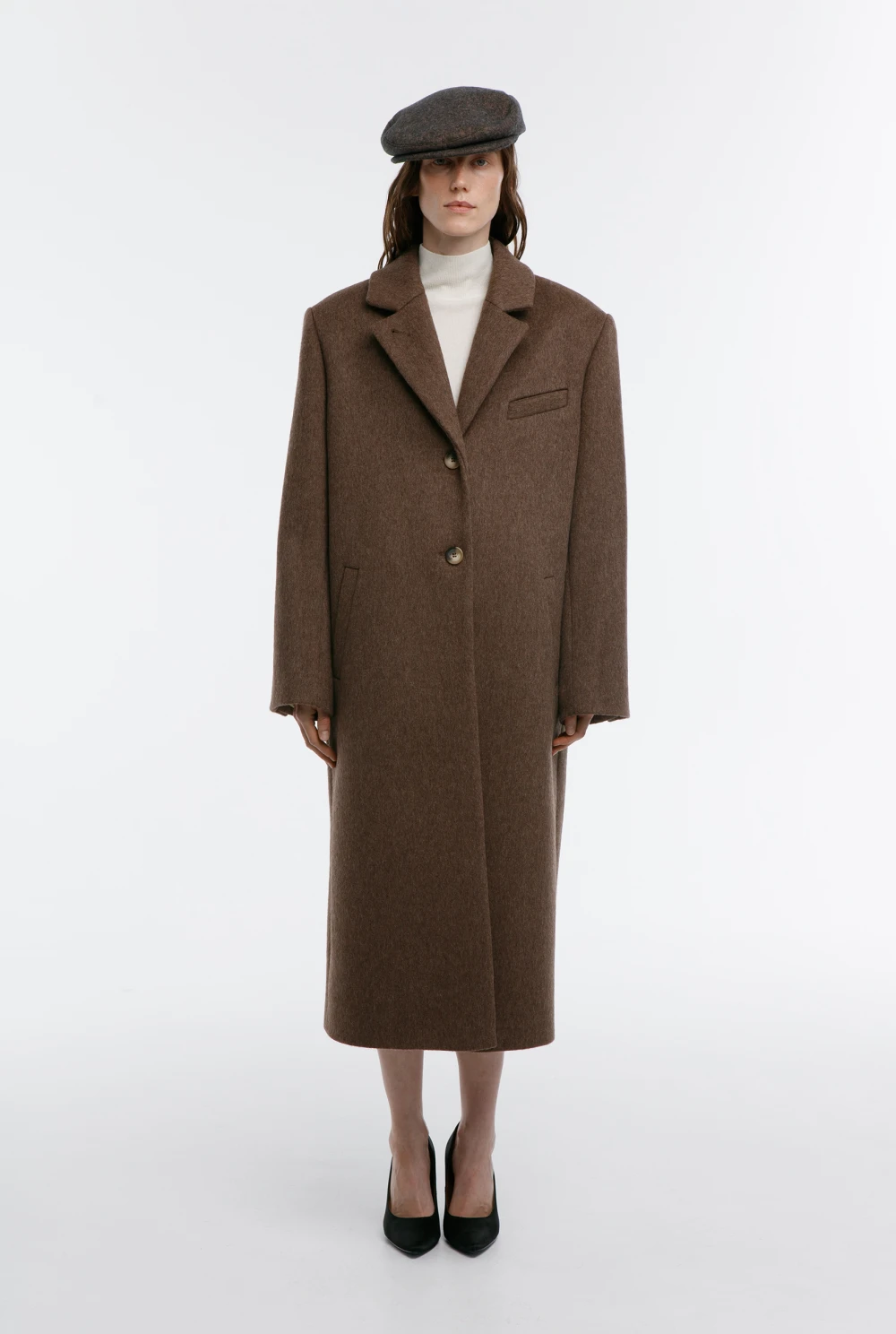 Пальто Gala (Цвет Коричневый, Размер L-XL, Состав 100% шерсть)