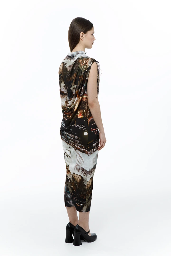 Платье City ( Цвет Принт Москва )