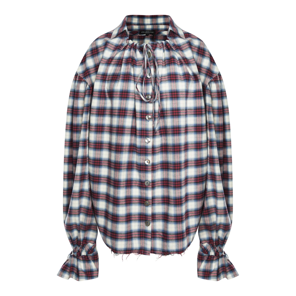 Блузка TGIF (Цвет Сине-красная клетка, Размер 44/S)