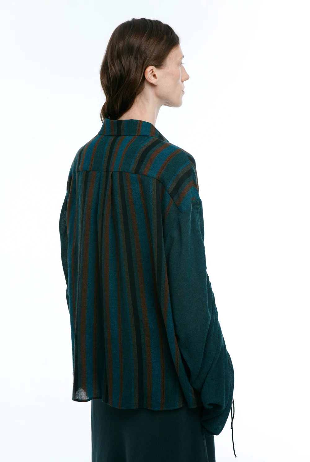 Рубашка Curtains ( Цвет Зелёный в полоску )