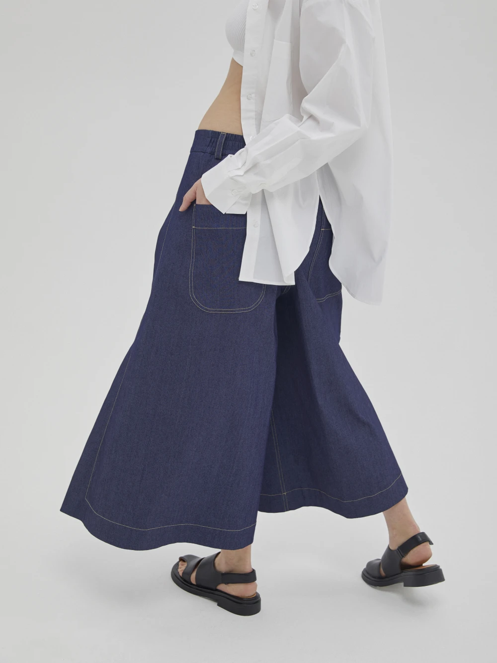 Брюки Amaro (Цвет Тёмно-синий, Размер S/M, Состав 97% хлопок, 3% эластан)