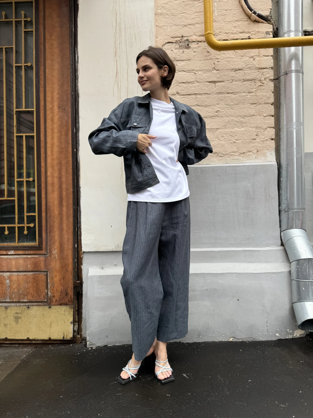 Брюки Alen (Цвет Синий, Размер 44/S, Состав 100% лён)