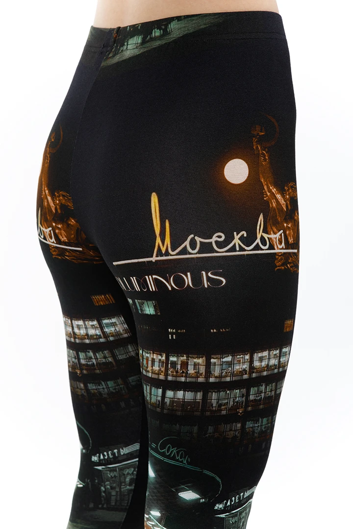 Леггинсы Downtown ( Цвет Принт Москва на чёрном )
