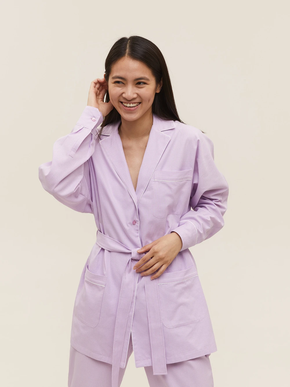 Костюм Aysha (Цвет Розовый в клетку виши, Размер S, Состав 100% хлопок)