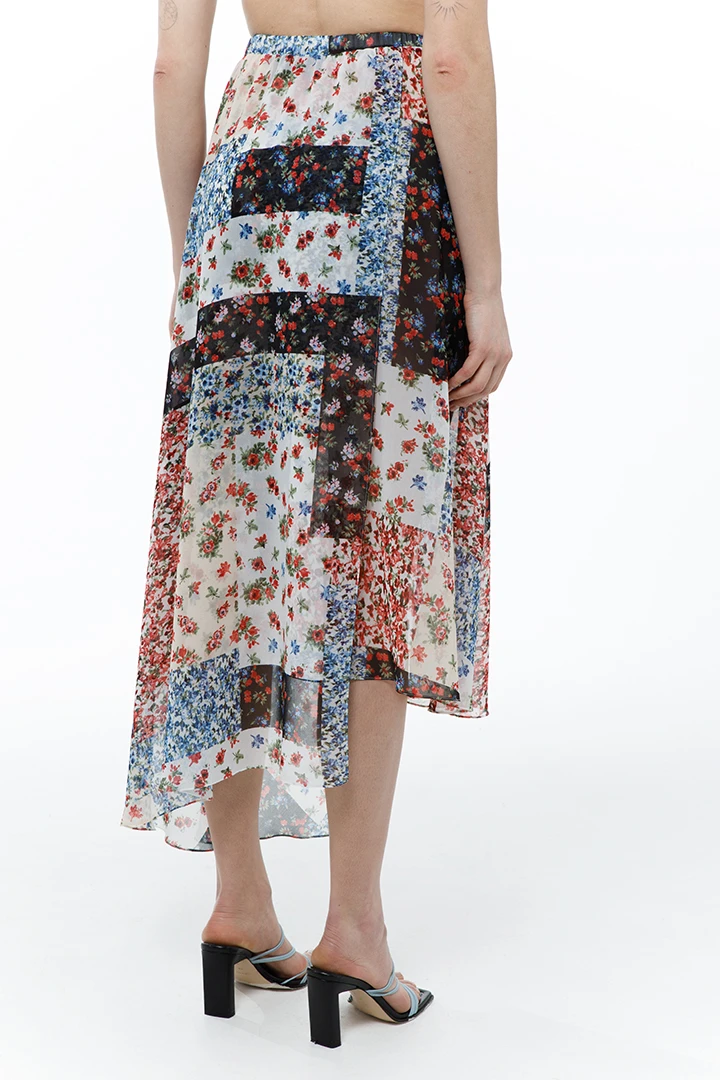 Юбка Maxi (Цвет Пэчворк, Размер 44/S, Состав 100% полиэстер)