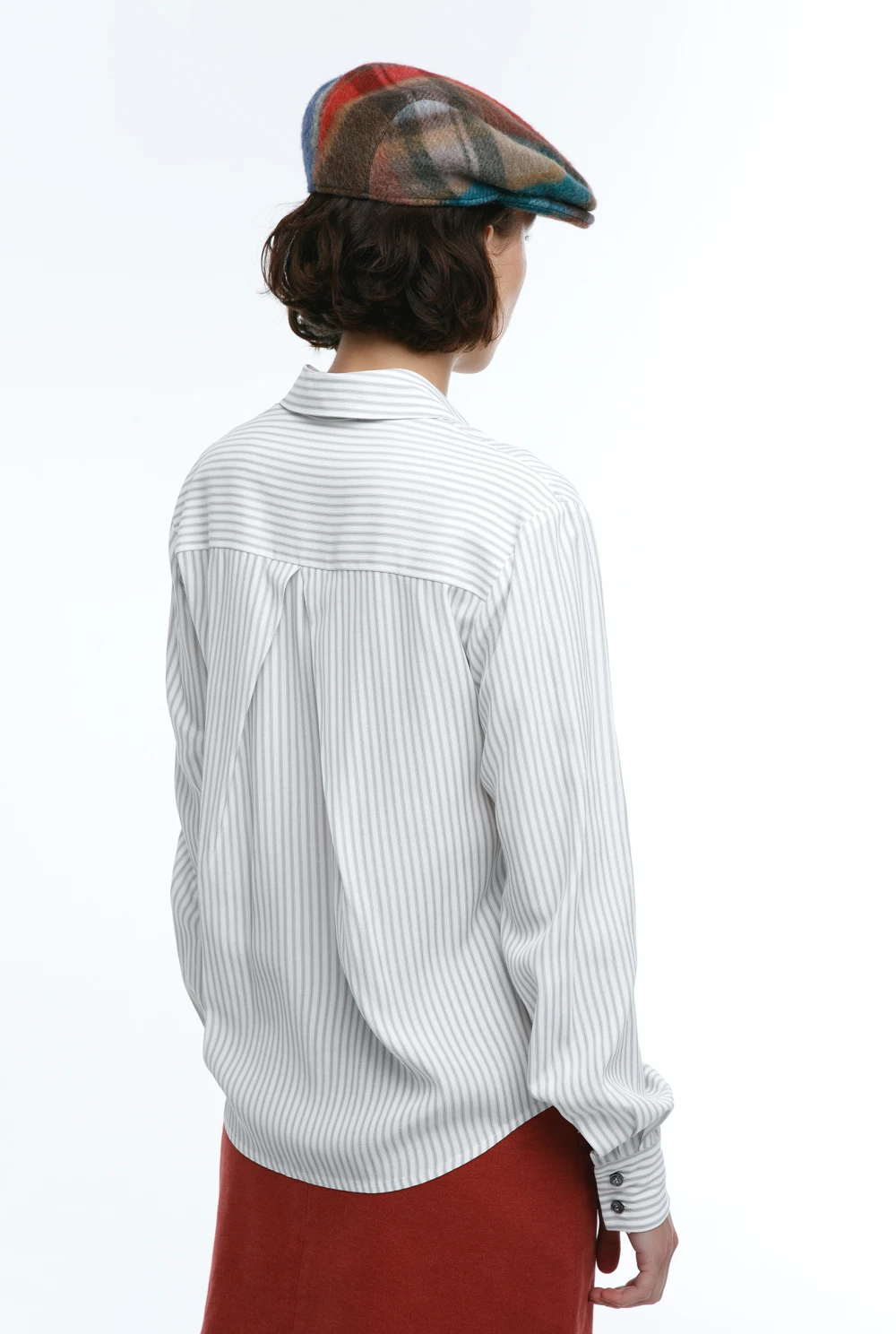 Блузка Pastoral  (Цвет Белый в полоску, Размер 44/S, Состав 80% ацетат, 20% вискоза)