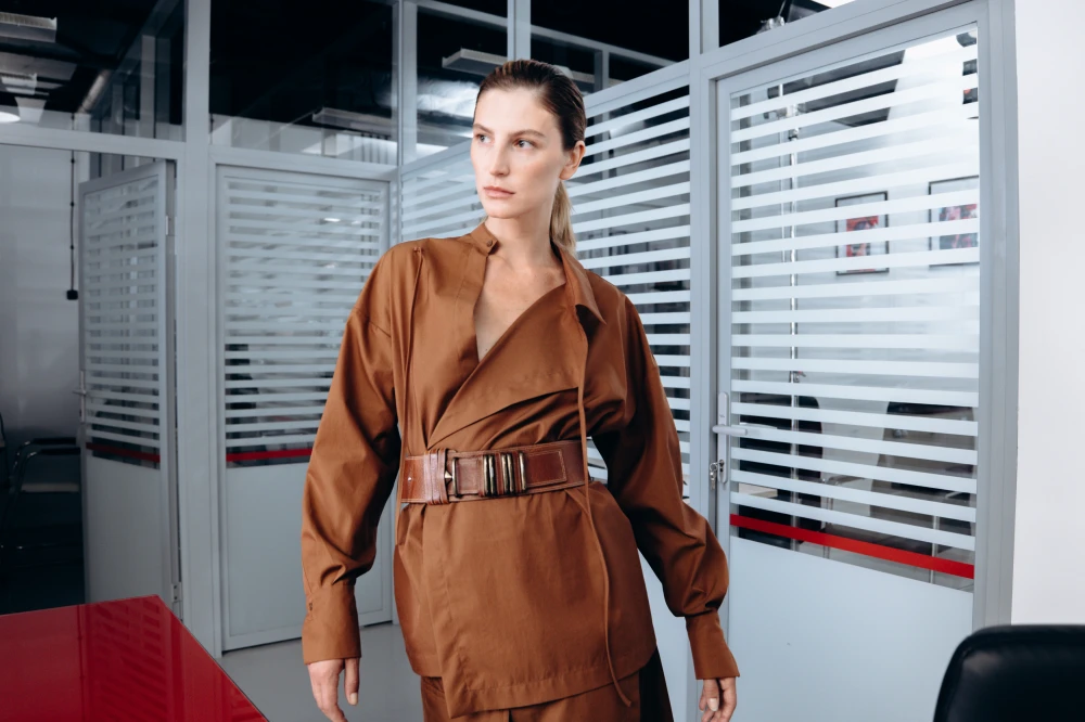 Блузка Microsoft (Цвет Кирпичный, Размер 44/S, Состав 100% хлопок)