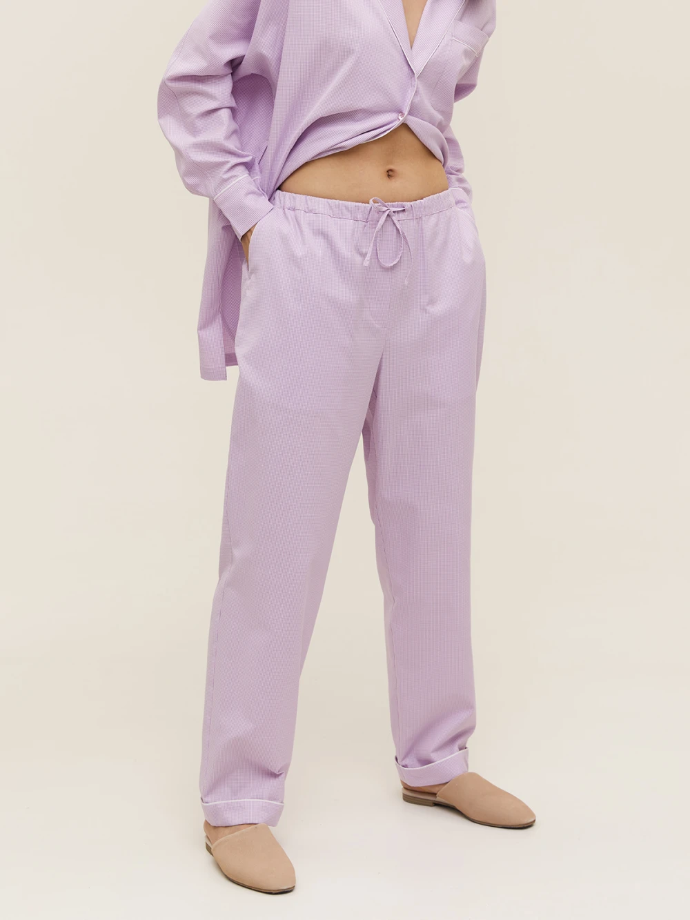 Костюм Aysha (Цвет Розовый в клетку виши, Размер S, Состав 100% хлопок)