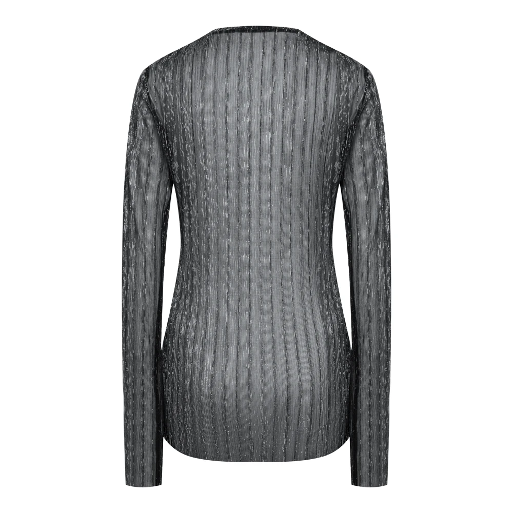 Лонгслив Stiker (Цвет Чёрный с металлизированной нитью, Размер 46/M, Состав 100% полиэстер)