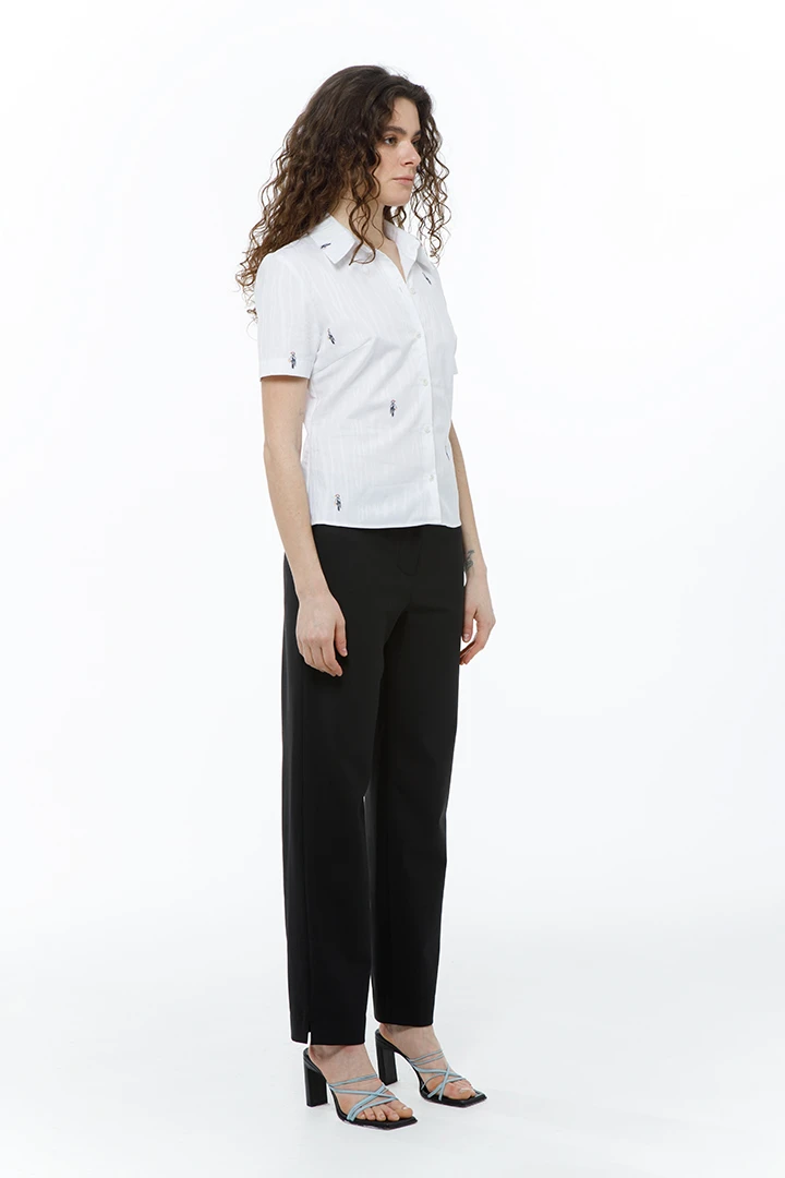 Блуза Olympus ( Цвет Белая с птицами )