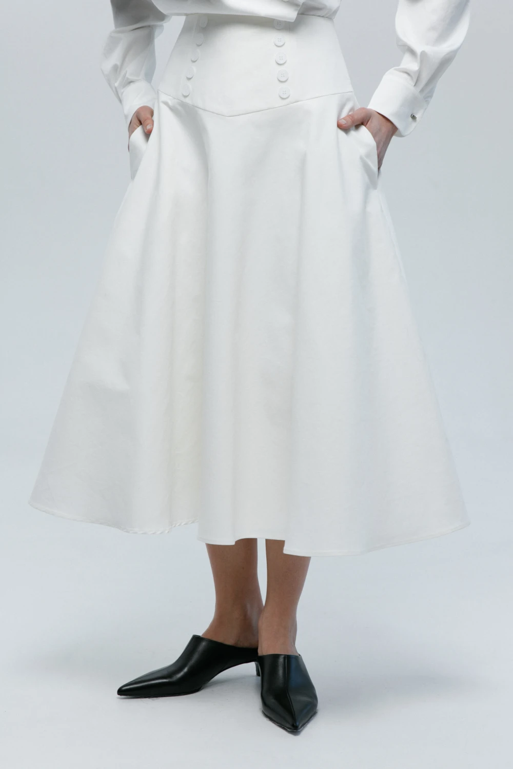 Юбка Courage (Цвет Белый, Размер 44/S, Состав 100% хлопок)