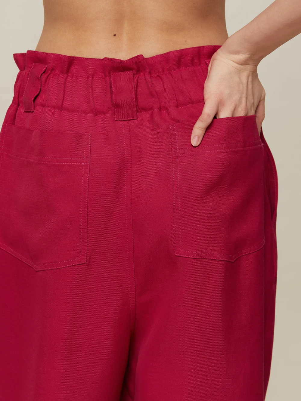 Брюки Vero (Цвет Малиновый, Размер XS, Состав 100% вискоза)