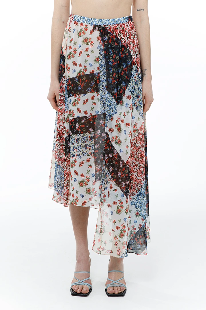 Юбка Maxi (Цвет Пэчворк, Размер 44/S, Состав 100% полиэстер)