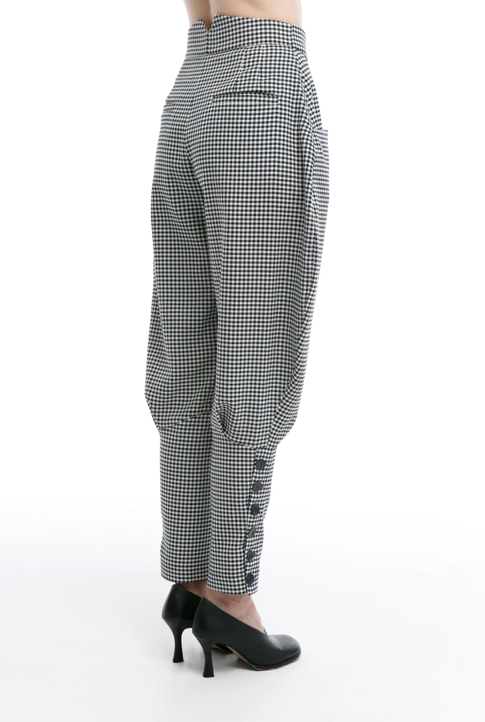 Брюки Nepman (Цвет Чёрно-сине-белая клетка, Размер 44/S, Состав 69% полиэстер, 29% вискоза, 2% эластан)