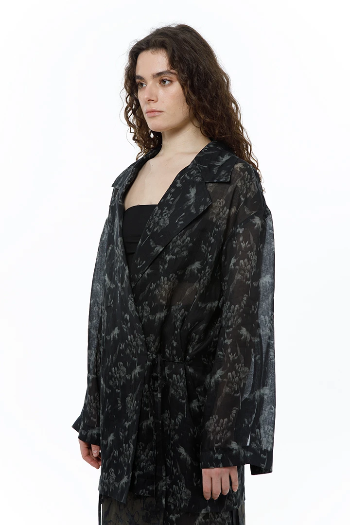 Жакет Literature ( Цвет Чёрный с принтом )