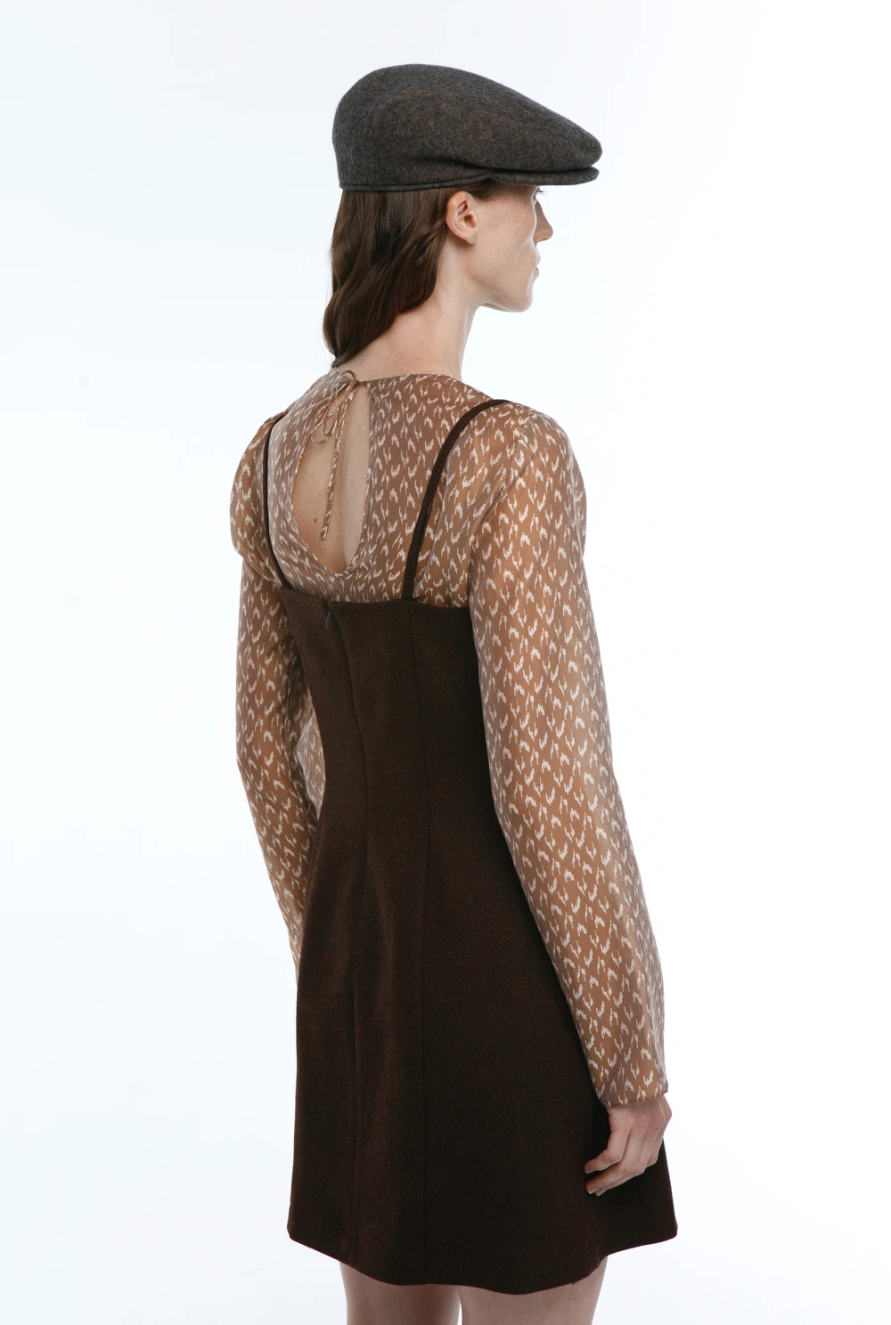 Платье Frock (Цвет Коричневый, Размер 44/S, Состав 100% шерсть)