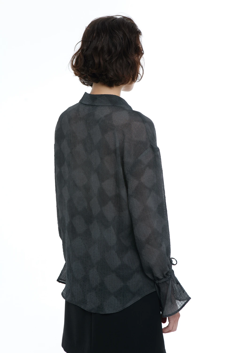 Блузка Blossom (Цвет Тёмно-серый, Размер 44/S, Состав 100% полиэстер)