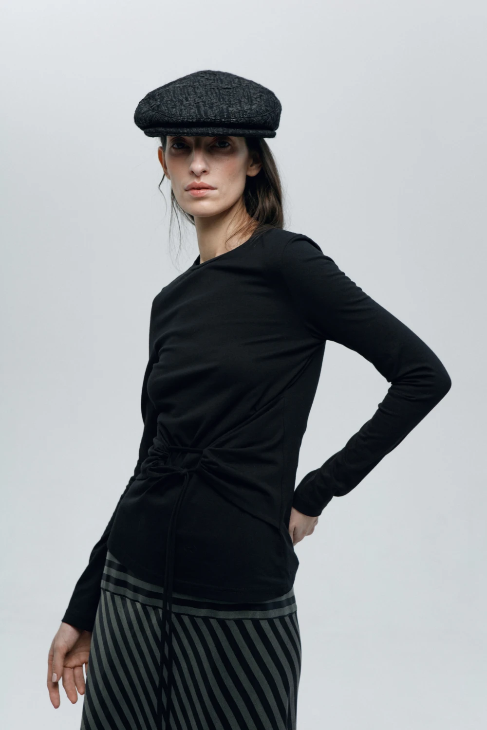 Лонгслив Baet (Цвет Чёрный, Размер 44/S, Состав 95% хлопок, 5% эластан)