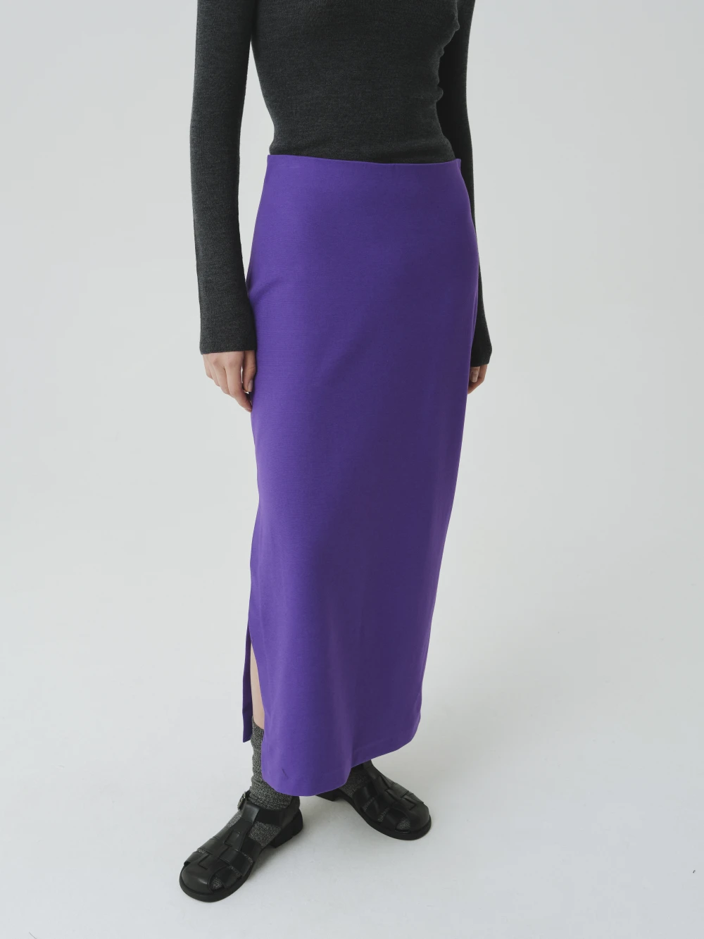 Юбка Lila (Цвет Фиолетовый, Размер M, Состав 48% вискоза, 25% акрил, 22% шерсть, 5% эластан)